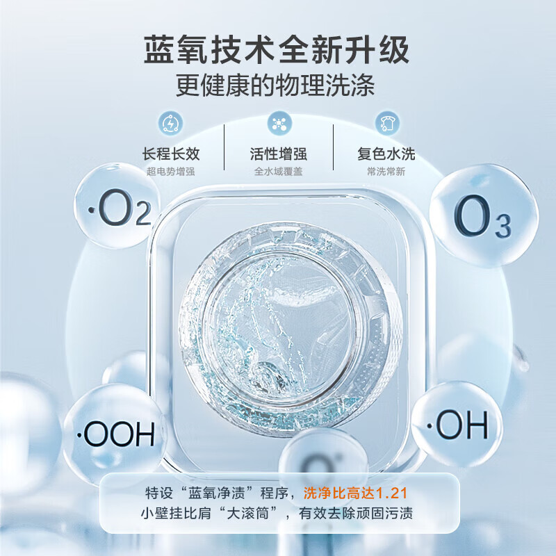 小天鹅 TD30MS90 蓝氧mini壁挂机洗烘一体机 3KG迷你洗衣机全自动 儿童婴儿洗衣机(BY)