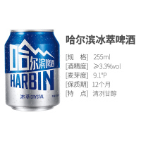 哈尔滨（Harbin）啤酒mini can冰萃小嗨啤255ml*24罐整箱装