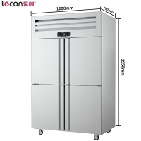 乐创(lecon) 商用大冷柜 冷藏冷冻冰箱冰柜 四门冰柜 冷餐柜保鲜柜 展示柜