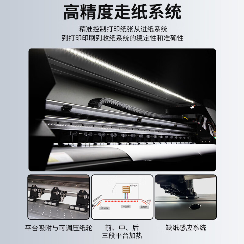 普伟国产写真喷绘机88系列4色大幅面彩色高清办公打印机绘图仪户内外广告海报CAD作训地图支持麒麟系统 PW-1688PRO-H1:1.6米单喷头 官方标配