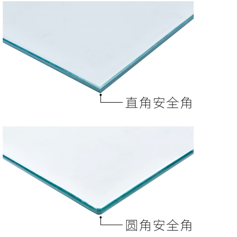 钢化玻璃桌面 长1200mm*600mm厚8mm圆角