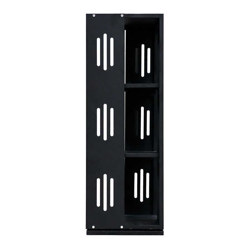 创世人 钢制旋转书架金属绿色环保无甲醛360度铁艺小书架钢制书柜落地家用转角置物架3层高清大图