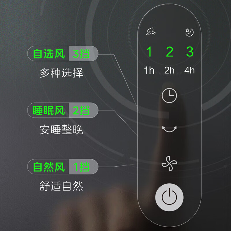 美的电风扇家用台式落地扇立式遥控自动摇头多档电风扇空调伴侣换气扇空气循环扇 FSA40STH黑色7扇叶遥控款高清大图