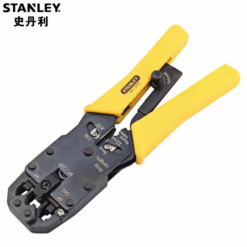 STANLEY/史丹利 84-473-22 4/6/8P 200mm 电讯接头压接钳 1把