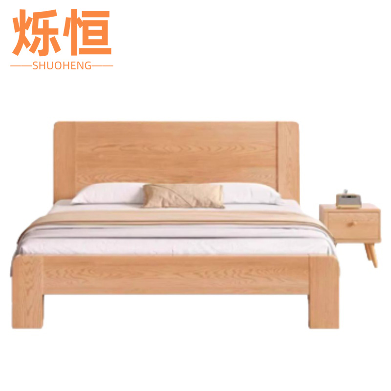 烁恒单人床1.2m+床垫+1个床头柜张高清大图