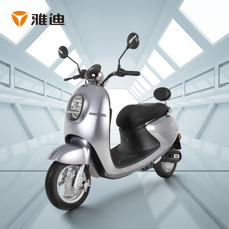 雅迪(yadea)新款 电动车米迪时尚小龟王代步车电动轻便摩托车自行车电瓶车 米迪高能版60V20AH石墨烯[灰色]