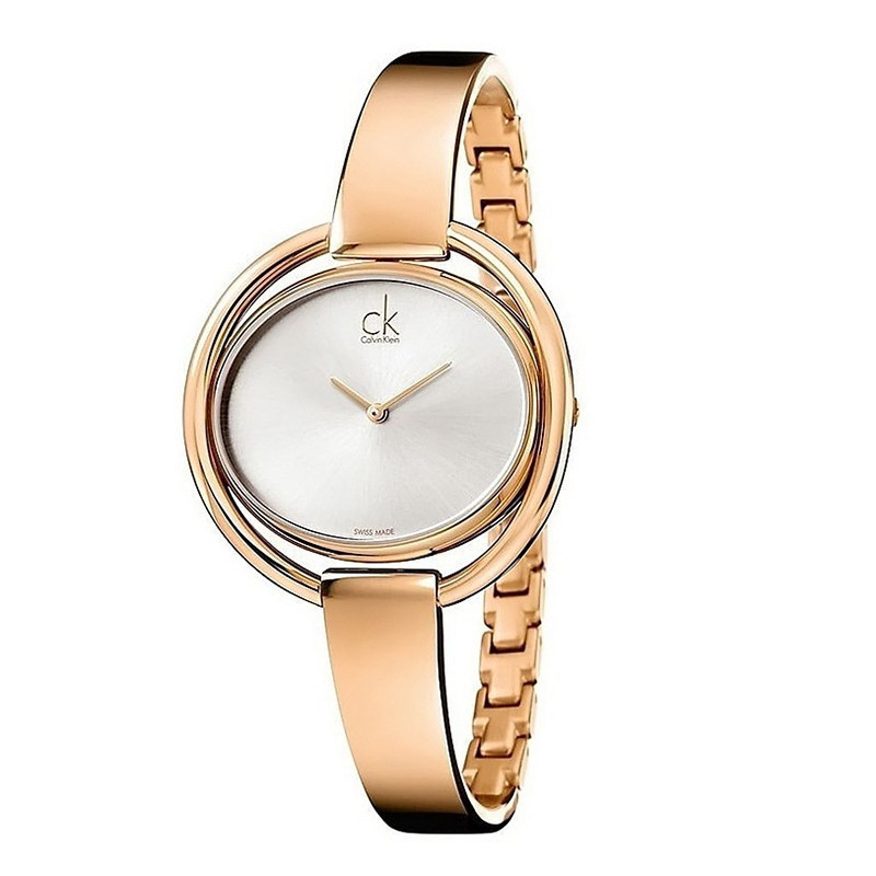 卡尔文克莱恩calvinklein手表impetuous系列银石英女士手表k4f2n116k4