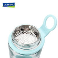 三光云彩(GLASSLOCK) 韩国进口玻璃水杯便携运动水杯蓝色500ml学生随手杯车载茶杯IJ937