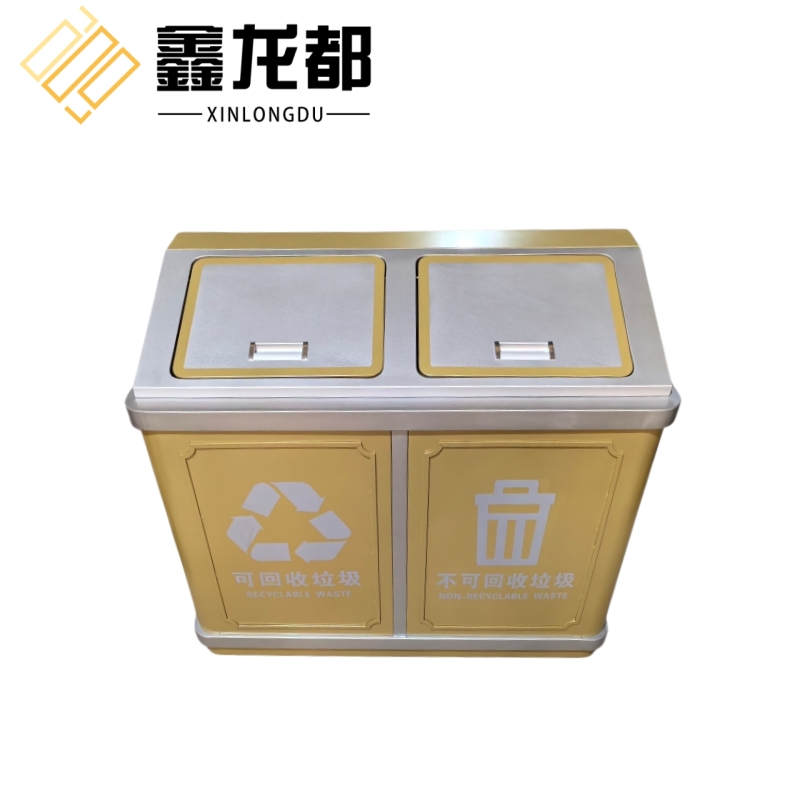 鑫龙都不锈钢垃圾桶定制款个高清大图