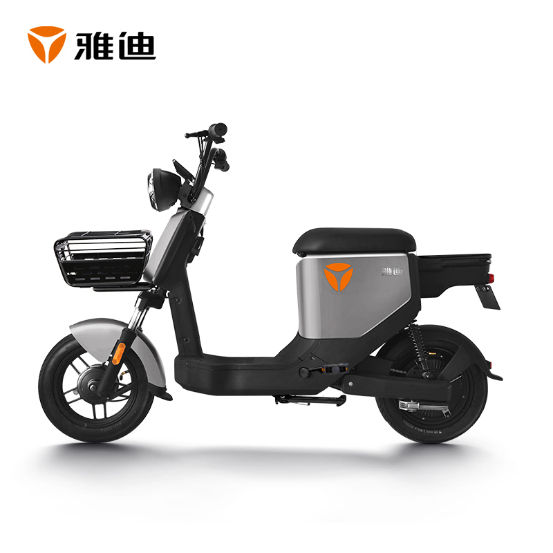 雅迪(yadea)新款欧逸升级版电动车轻便代步踏板车电瓶车男女代步车锂电轻便电动车续航60公里48V15A白