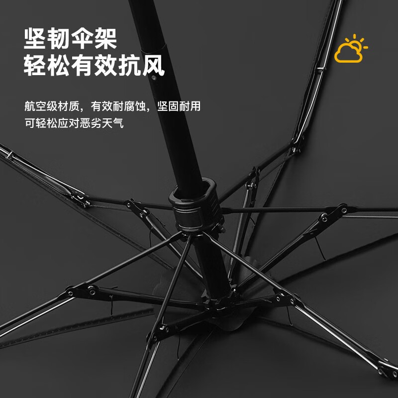 美度五折迷你太阳伞防晒防紫外线晴雨两用黑胶遮阳伞女渐变折叠卡片伞M6115青草绿高清大图