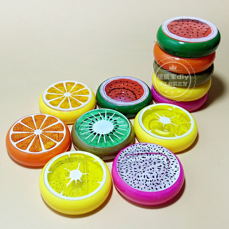 水果水晶泥水晶粘土彩泥透明6色水果彩泥果冻