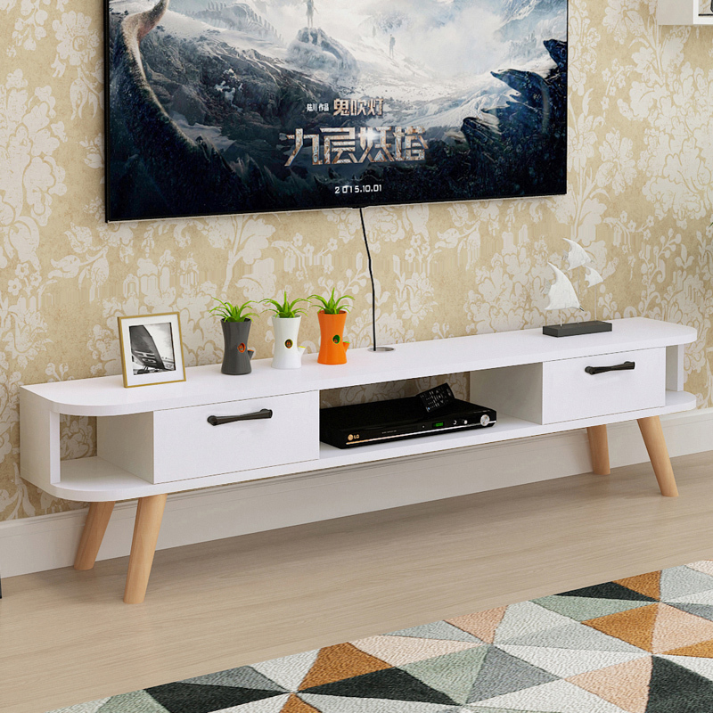 实木生态板电视柜现代简约闪电客北欧式小户型落地客厅茶几组合地柜