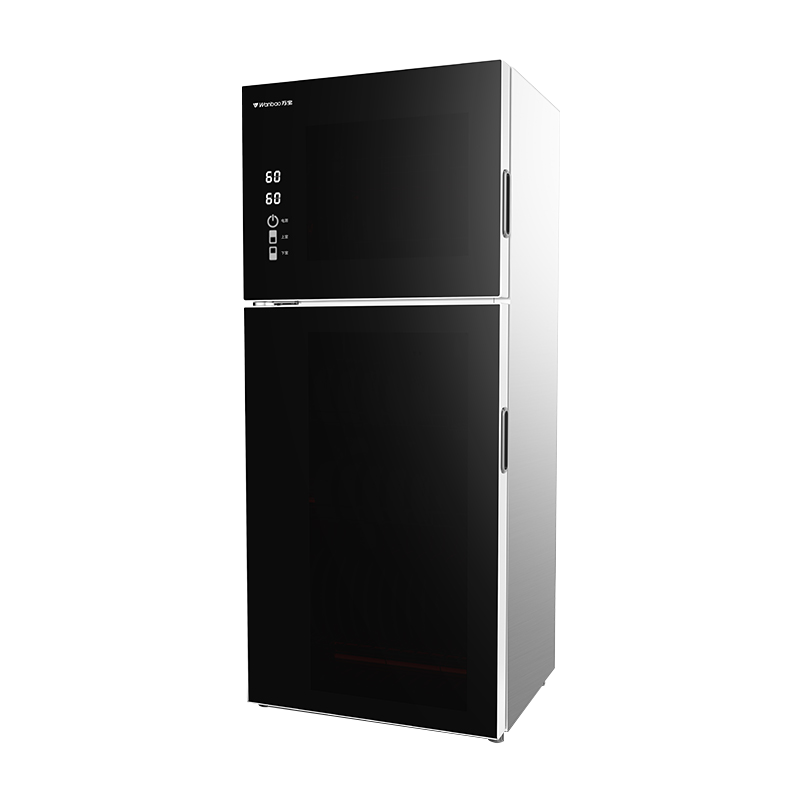 万宝138L立式消毒柜家用小型碗筷不锈钢双门高温消毒碗柜二星级