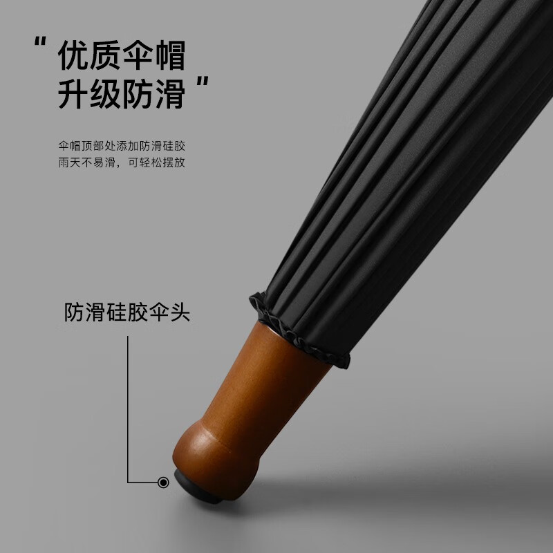 美度(MAYDU)24骨加大加固商务雨伞实木男士直杆两用防风双人长柄伞M8005高清大图