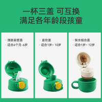 (免费刻字)青春zozo杯具熊儿童保温杯带吸管儿童水杯316不锈钢内胆户外运动系列儿童保温壶530mlBEDDYBEAR