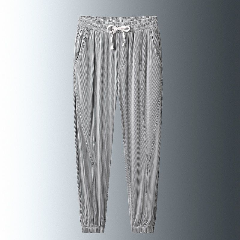 真维斯速干冰丝九分裤男夏季薄款休闲裤户外运动宽松潮流束脚裤子