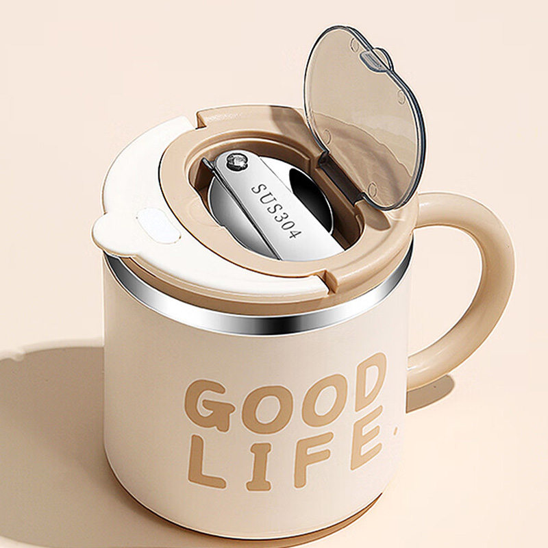 MAXCOOK美厨马克杯304不锈钢双层加厚耐用MCB3185高清大图