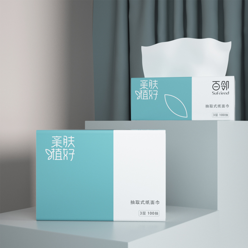 百邻[苏宁自有品牌] 植好系列 抽纸 3层100抽*单包抽取式纸面巾