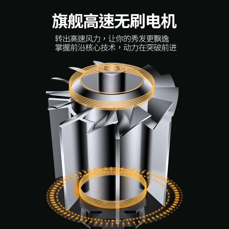 风云霸气 超级吹风机无叶吹风筒负离子冷热风护发速干电吹风家用