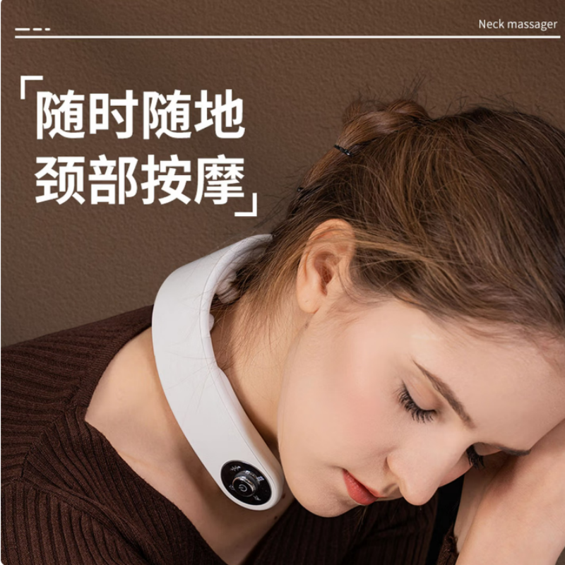 WayourCare颈部按摩仪颈部按摩器热敷家用按摩枕便携环颈U型枕护颈仪高清大图