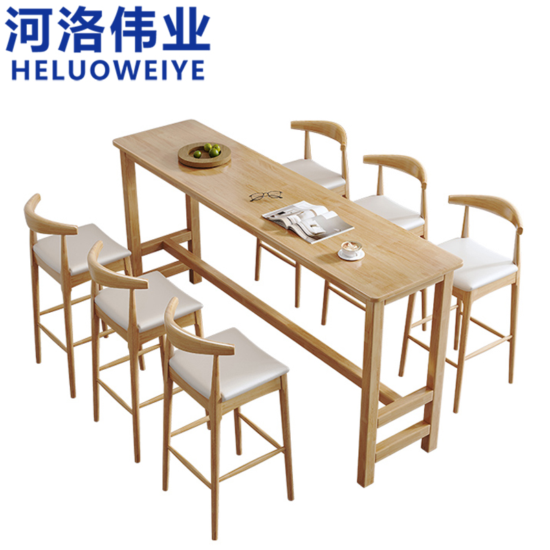 河洛伟业 吧台桌1.8m+6椅套