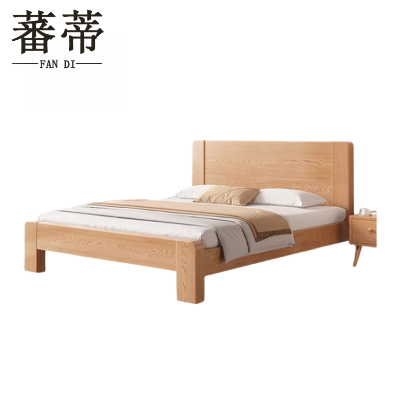 蕃蒂实木床1.8米(不含床垫)张高清大图