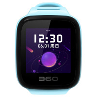 360儿童电手表 7C W802 拍照防水版 电话手表 智能手表GPS定位WIFI多重定位手电筒 天空蓝色