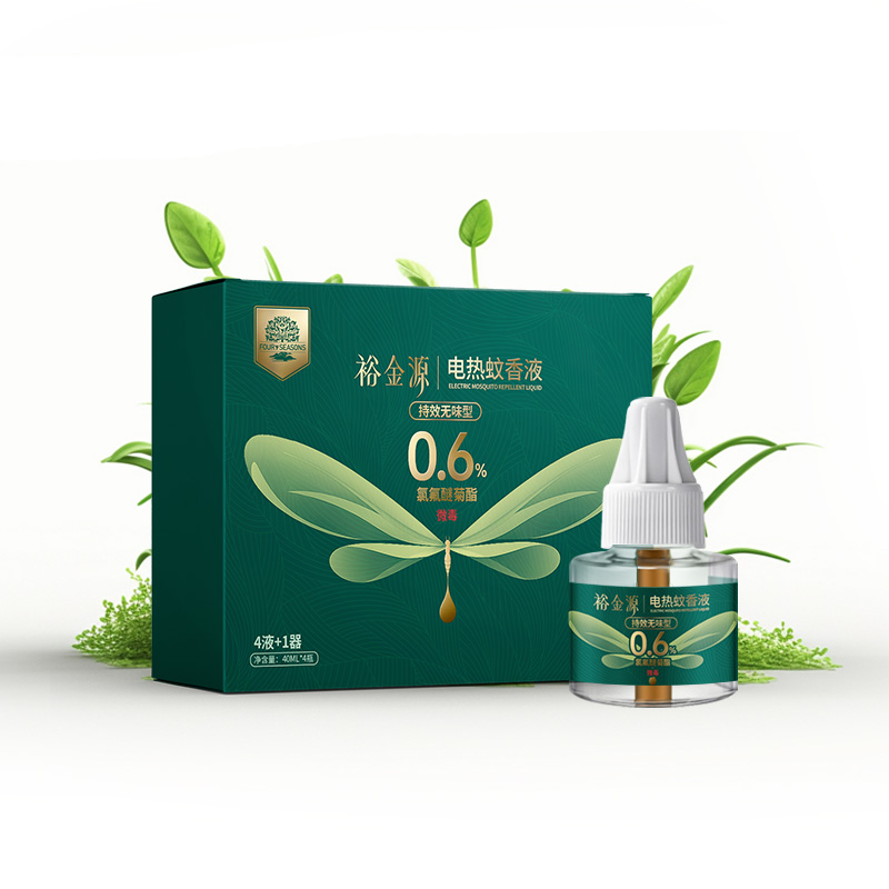 裕金源 电热蚊香液 40ml*4瓶+1器 持效无味型高清大图