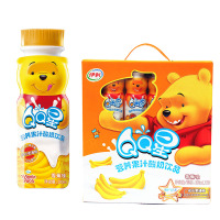 伊利QQ星小熊维尼营养果汁香蕉味酸奶200ml*16盒 包邮.2月