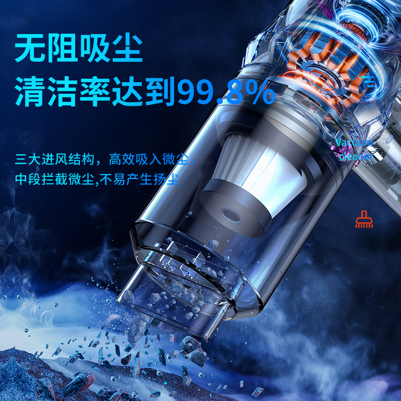 苏宁宜品&康佳车载吸尘器车用无线充电汽车家用大吸力功率强力小型手持迷你吸尘器-旗舰标配款