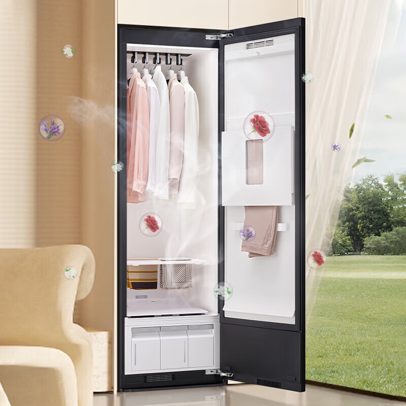 LG 精萃白不带熨斗SC5MSR40H衣物护理机升级自带高压蒸汽熨烫[5衣+1裤]烘干机高清大图