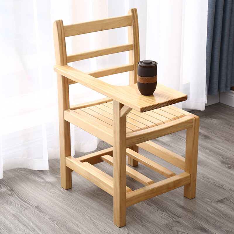 威赛星培训椅带写字板实木培训桌椅一体桌凳会议室椅子学生会议椅带桌