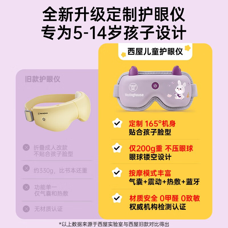 西屋 眼部按摩器 WEN-HYE1A 浅紫色 个高清大图