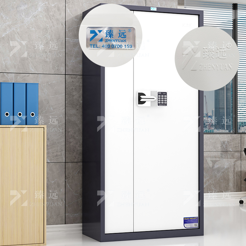 臻远 ZYJJ-80014 保密柜密码文件柜保密档案资料柜钢制密码锁保密 灰白套色通门智能密码锁高清大图