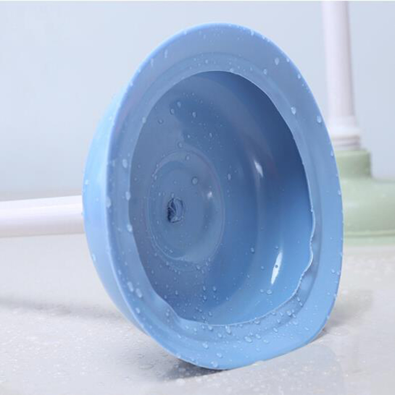 宝纯美式玖 马桶吸 马桶疏通器 皮搋子 下水管道疏通 大号不锈钢水拔子 蓝色