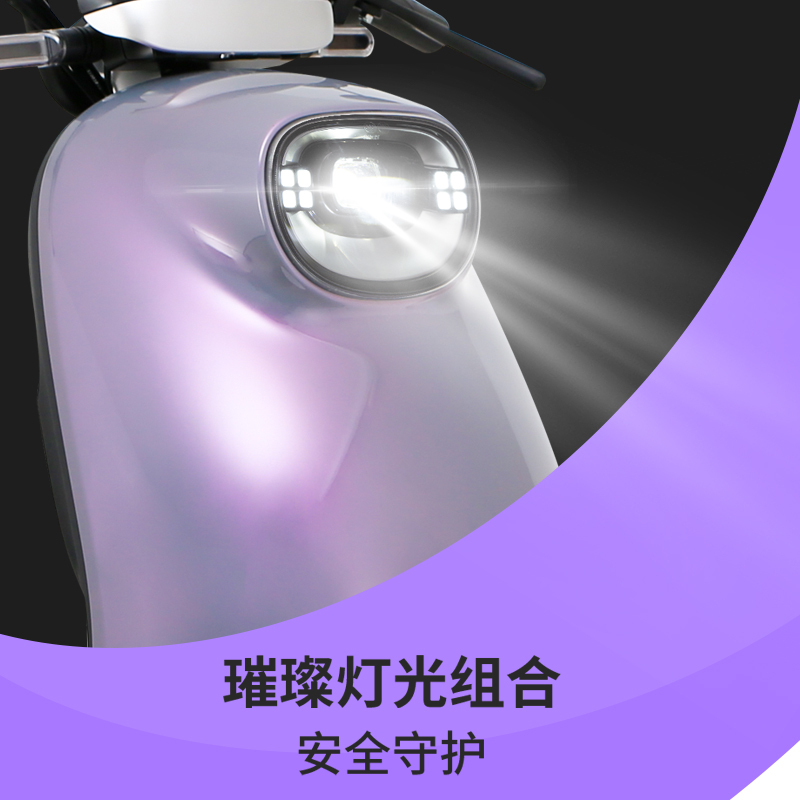 新大洲PARRAY/派睿 新款C09 60V32AH磐石MAX铅酸电池高颜值电动摩托车 幻彩金粉