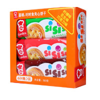 嘉顿 (Garden) 时时食原味夹心饼干(柠檬味+花生味+巧克力味)300g/盒 盒装
