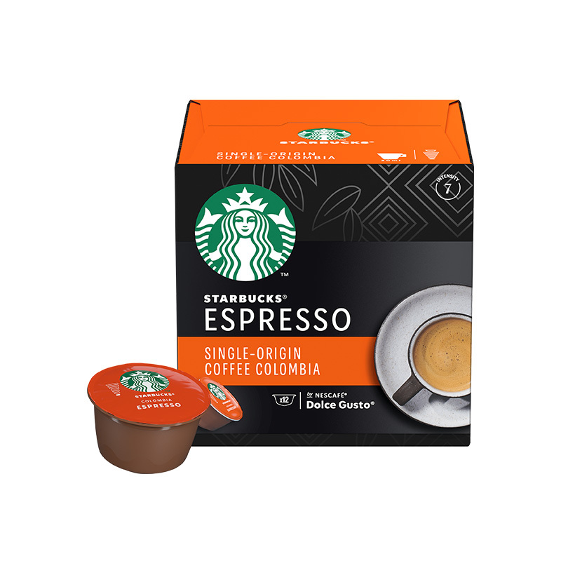 星巴克(Starbucks) 哥伦比亚意式浓缩 咖啡胶囊66g(内含12颗)(中度烘培)