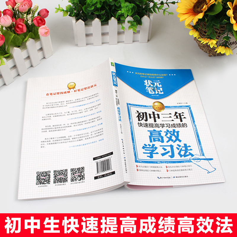 [正版]状元笔记:初中三年快速提高学习成绩的高学习法初中生辅导工具书中考帮孩子找到学习方法提高学习率实用课外书籍高清大图
