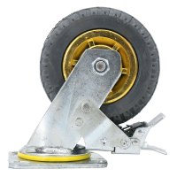 冰禹 SNyl-603 4/5/6/8寸转向高弹力静音脚轮 重型工业轮橡胶轮 重型手推车平板车脚轮 重型 6寸单轮子