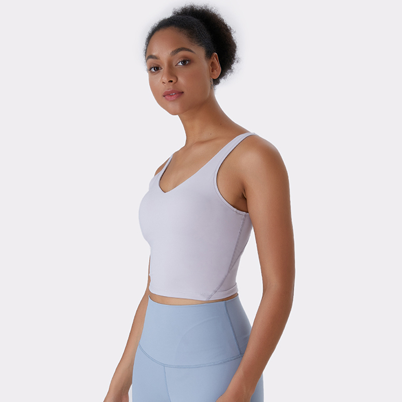 蒙洛里克新款舒适健身背心女带胸垫运动内衣瑜伽服外穿紧身吊带上衣