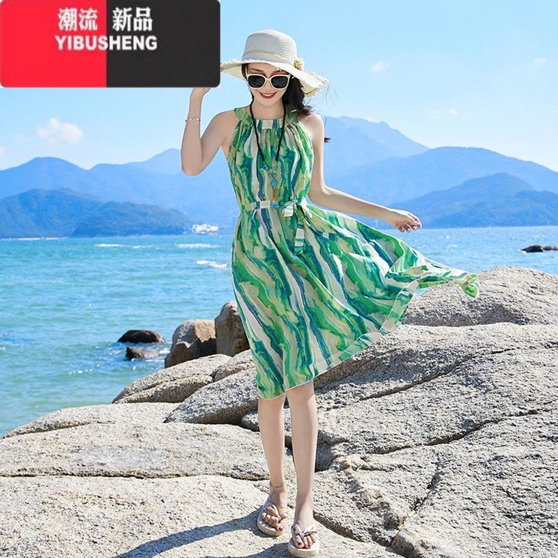YIBUSHENG三亚沙滩裙女季海南岛云南旅游渡假泰国海边拍照仙穿搭连衣裙图片