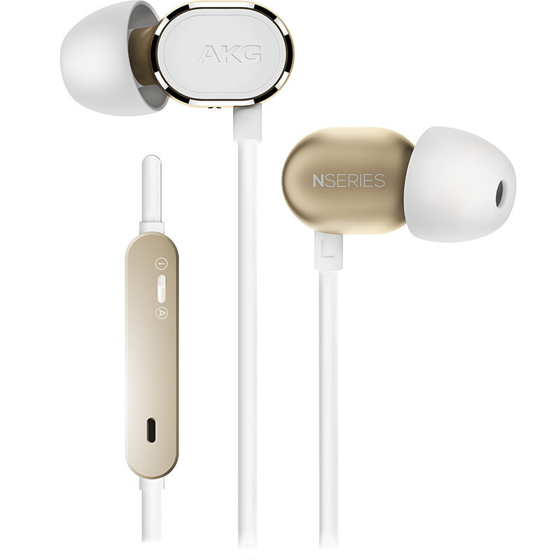 爱科技(AKG)N20C 耳机入耳式 立体声音乐耳机 手机耳机 苹果安卓双系统切换三键耳机 通用女生 重低音 金色