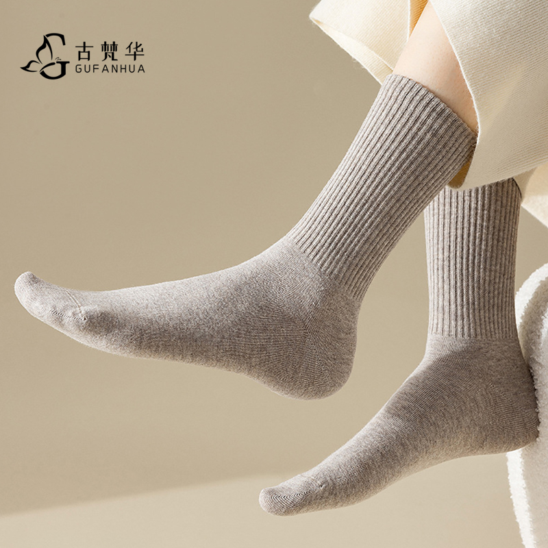 古梵华纯棉女袜GFH1179-1/双高清大图