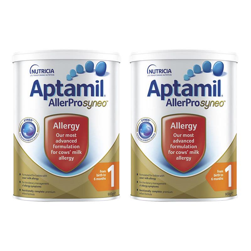 澳洲发/3罐装-爱他美(aptamil)Allerpro深度水解/乳糖不耐受过敏奶粉一段900g/罐装 进口特殊配方奶粉图片
