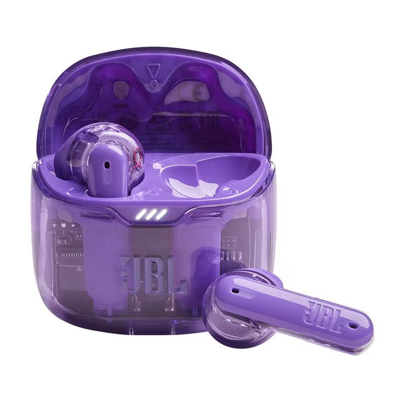 JBL TUNE FLEX 小晶豆真无线蓝牙耳机 半入耳音乐耳机 主动 降噪运动 防汗 苹果 安卓手机通话耳机 紫色