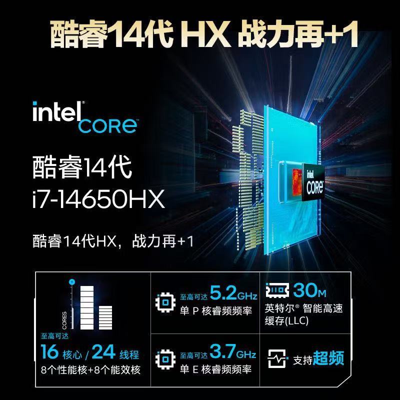 [政府补贴]机械革命(MECHREVO)旷世X游戏本 天青色 酷睿14代 i7-14650HX RTX5060 2.5K 16G+1T 笔记本电脑高清大图