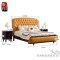 欧式后现代轻奢1.8米美式实木皮床主卧双人床样板房公主床