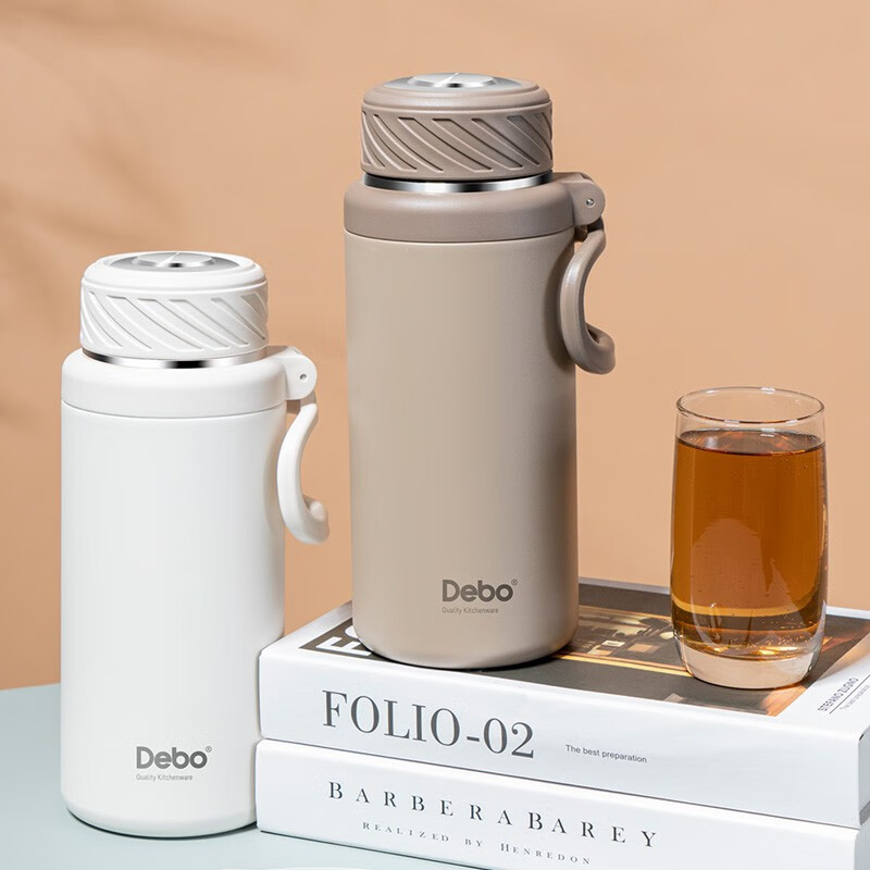 Debo德铂 萨堡真空保温壶米白色1L/个 DK-021